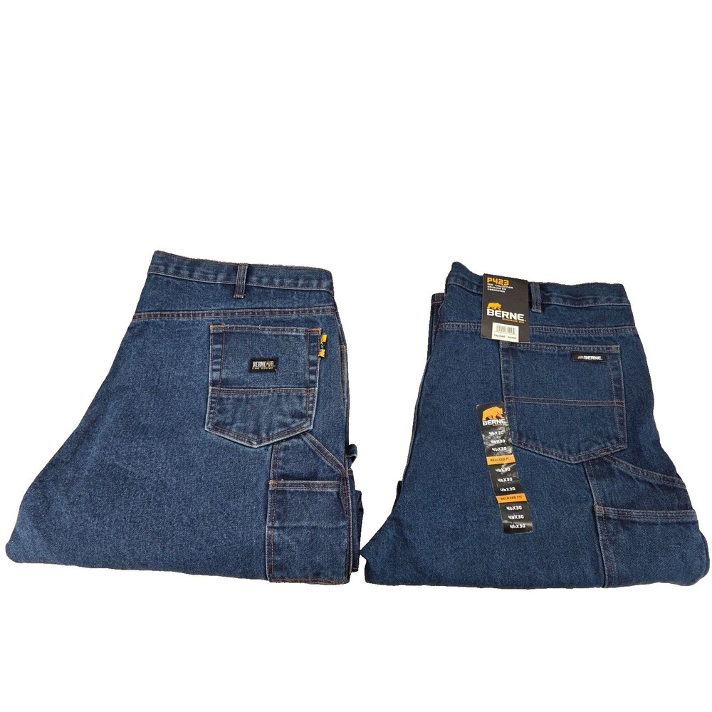 Berne FR Jeans Mens Flame Resistant Blue Denim  Carpenter 5 Pocket 46 x30